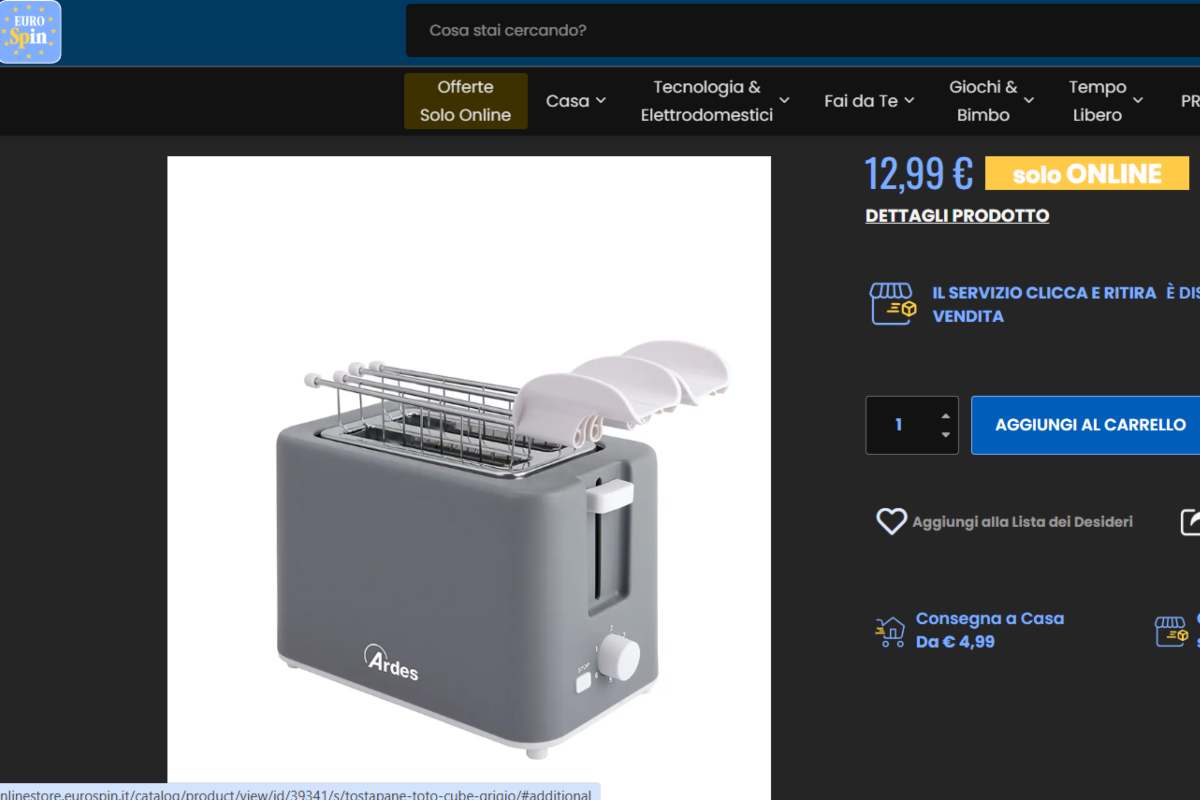 Toast Eurospin promozione