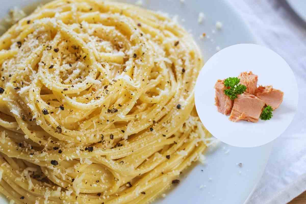 la cacio e pepe con il tonno